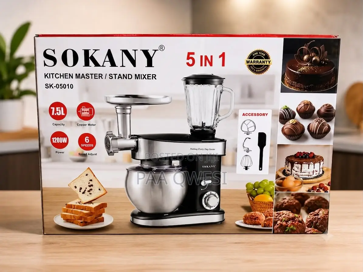 SOKANY SK-05010 5-in-1 Stand Mixer With Blender Meat Grinder