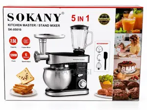 SOKANY 1200W Kitchen Machine 7.5L Stand Mixer 5-in-1