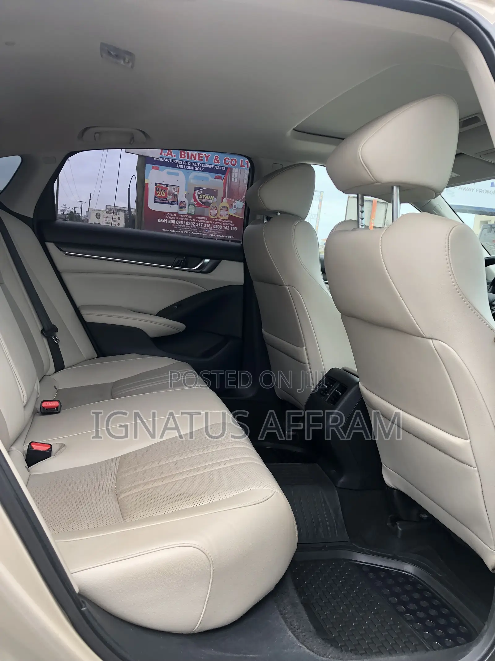 Honda Accord EX-L (2.0L 4cyl Turbo 10A) 2019 Beige