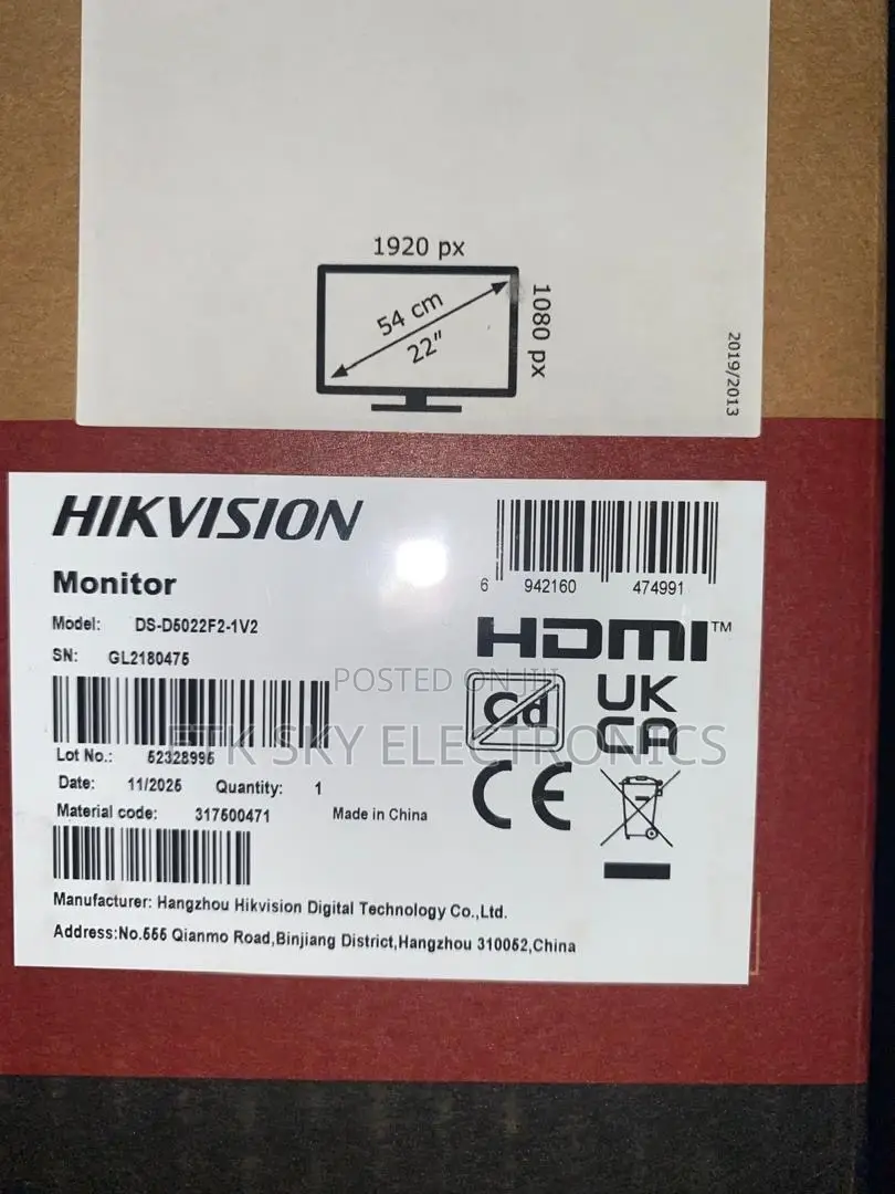 Superior Hikvision 22”Monitor