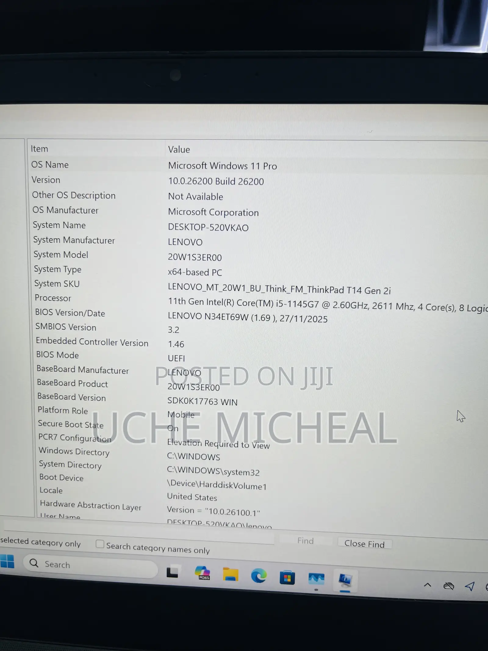 Laptop Lenovo ThinkPad T14 16GB Intel Core i5 SSD 512GB