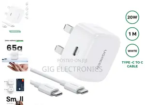 UGREEN 20W Type-C GaN Fast Charging Adapter UK (White)