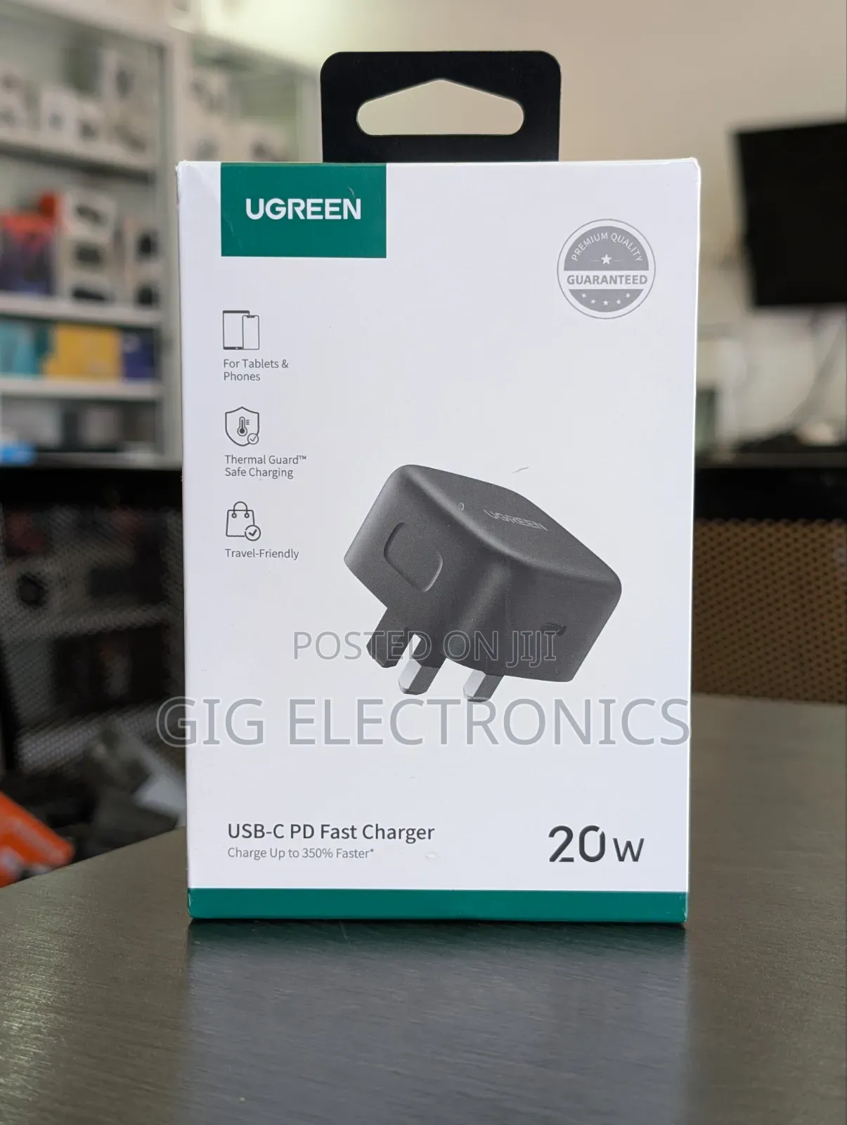 Ugreen PD3.0 20W Fast Charger UK (Black)