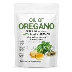 Oil of Oregano 6000mg Immunity Softgels With Black Seed Oil -180 Count
