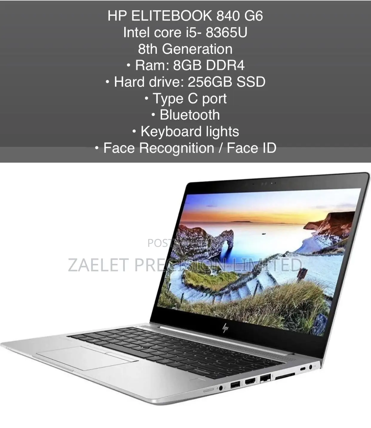 Laptop HP EliteBook 840 G6 8GB Intel Core i5 SSD 256GB