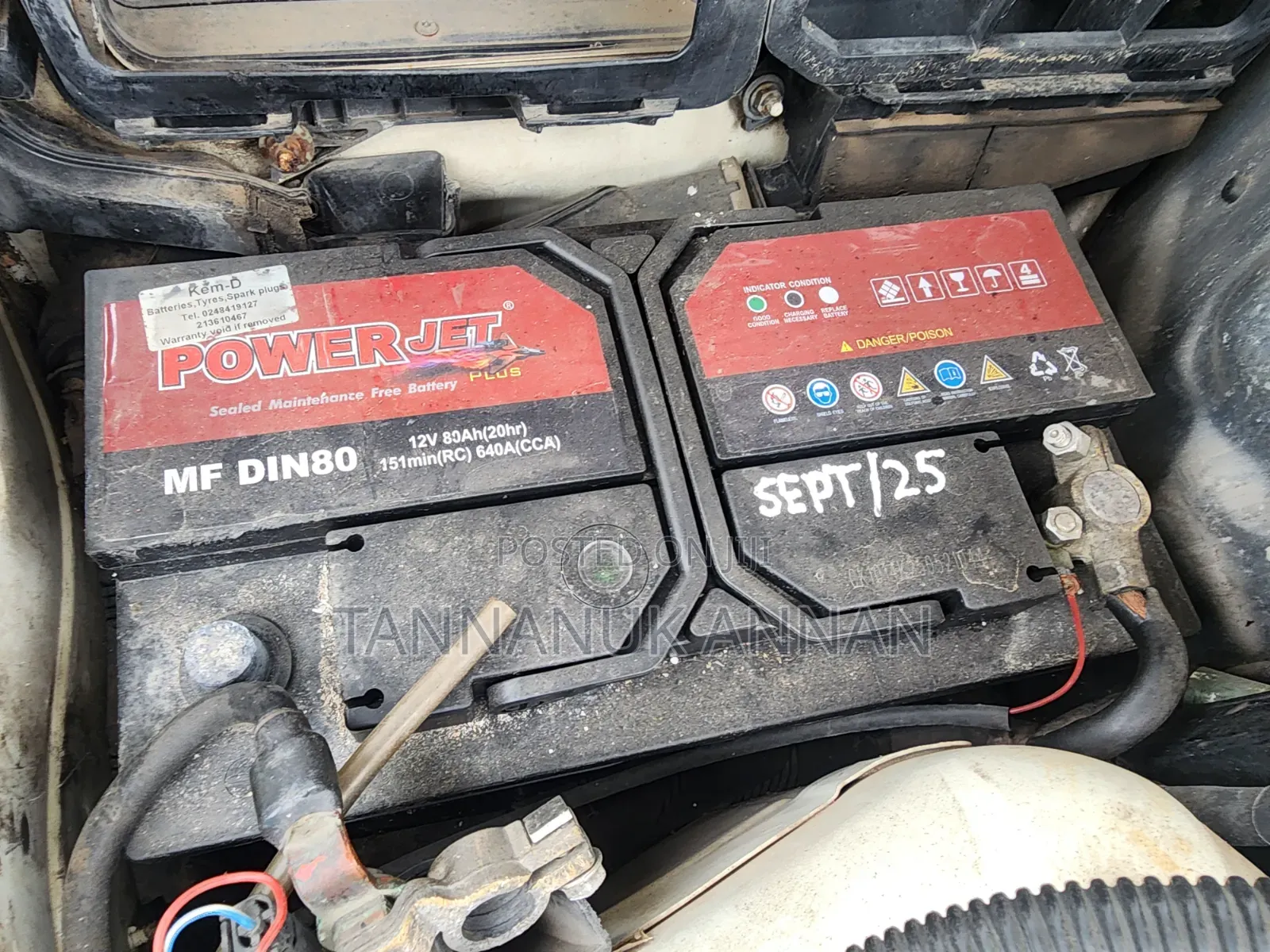 Car Battery PowerJet Block Type 17 Plates