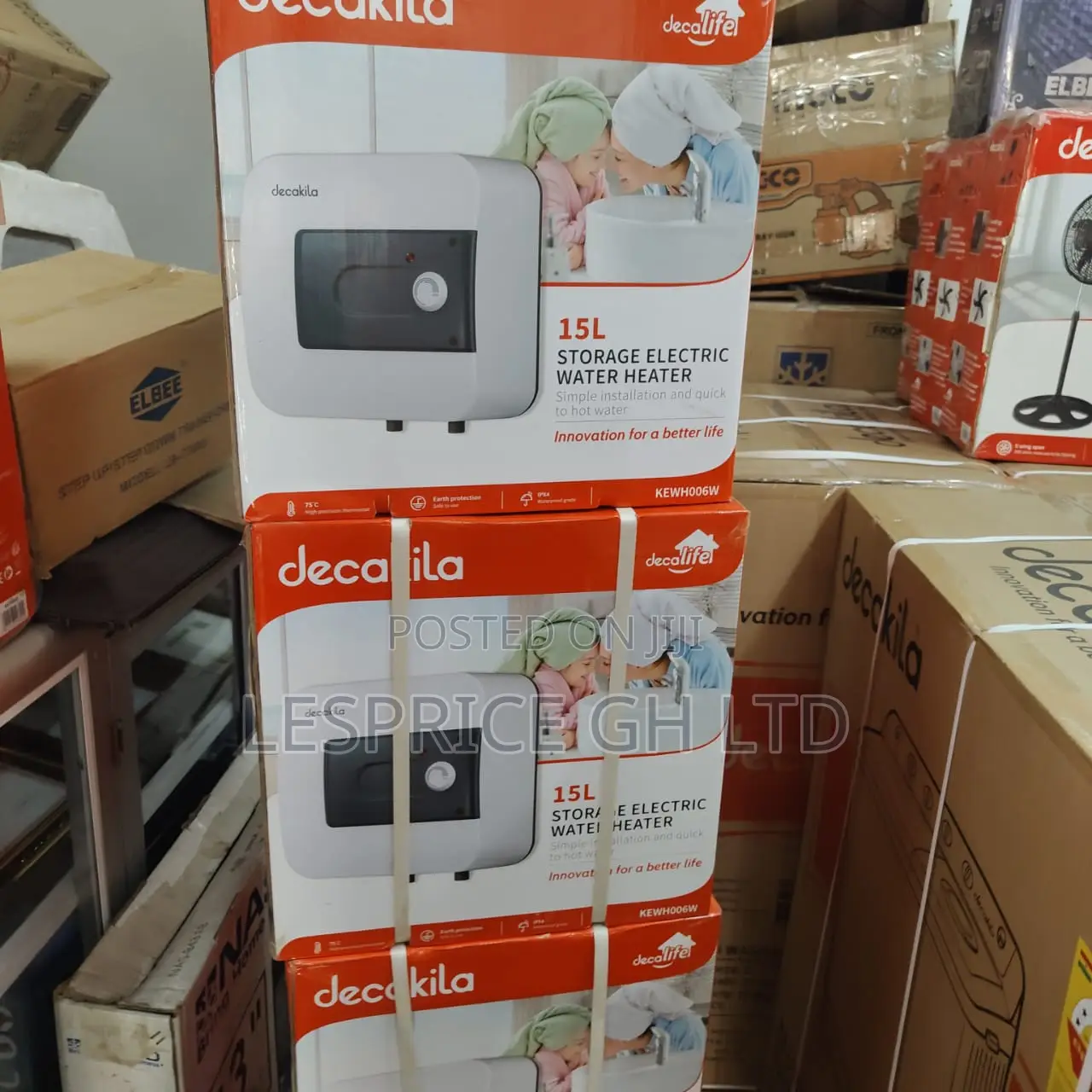 Long Lasting Original 15L Storage 1500W Decakila Electric Heater