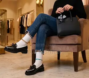 Ladies Classic Loafers Shoe and Bag