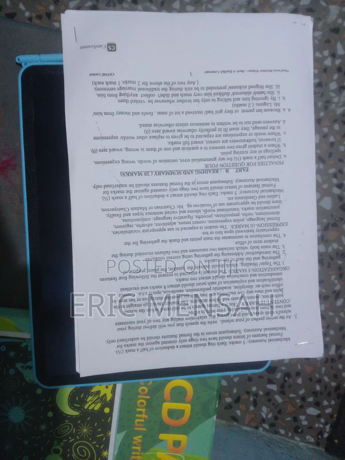 LCD Panel Colourful Writing Tablet