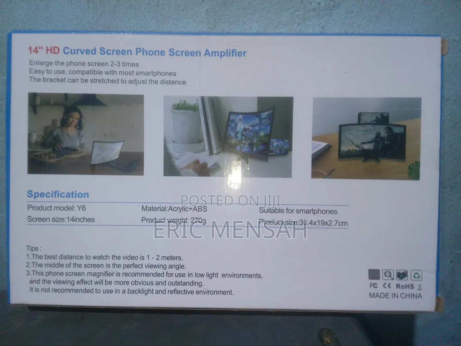 Phone Screen Amplifier Curved 14" HD