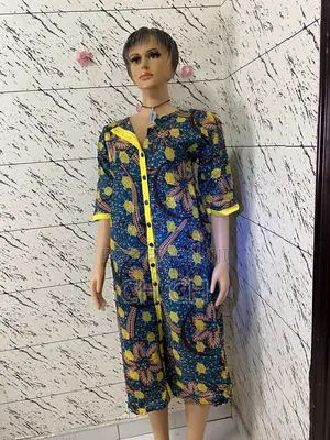 New Beautiful African Print Knee Length Shirt Dress
