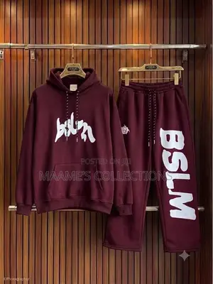 Men’s Oversized Hooded Tracksuit Set – Graphic Hoodie Sweatpants