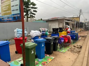 High Quality Plastic Dustbins and Chairs Call It the Plastic House!