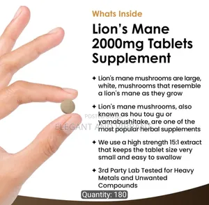Lions Mane Mushroom 2000mg High Strength Tablets