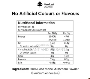 Lions Mane Mushroom Powder 3000mg