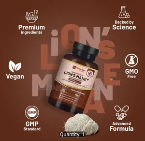 Lions Mane Mushroom Tablets With Vitamin B1,B6 Black Pepper 180 Tab