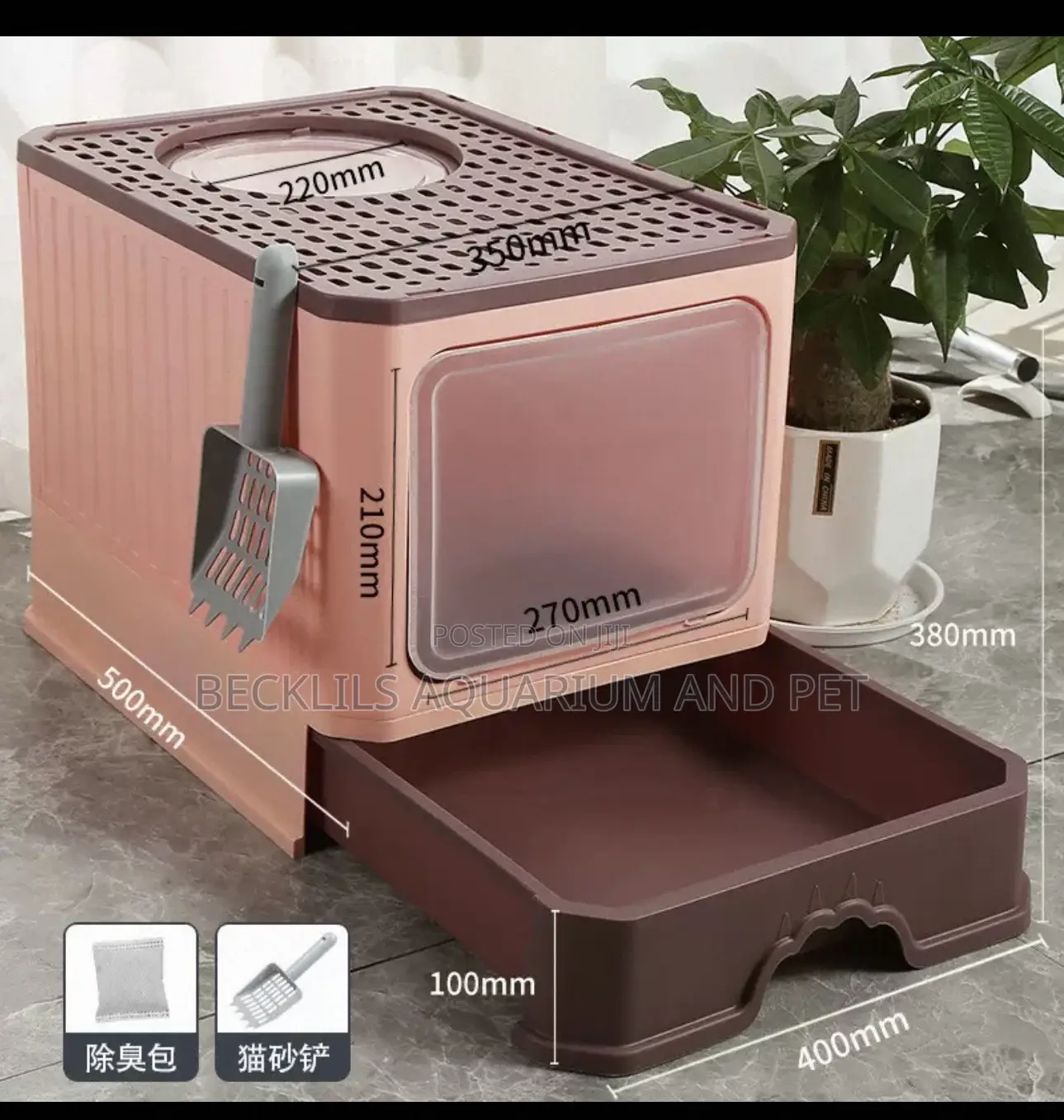 Fully Enclosed Large Cat Litter Box