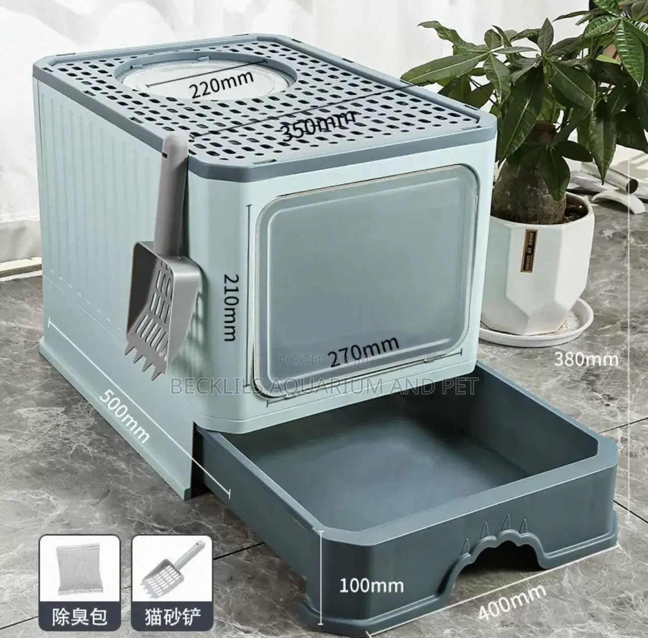 Fully Enclosed Large Cat Litter Box