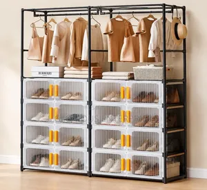 Double Sided Clothes and Shoes Rack