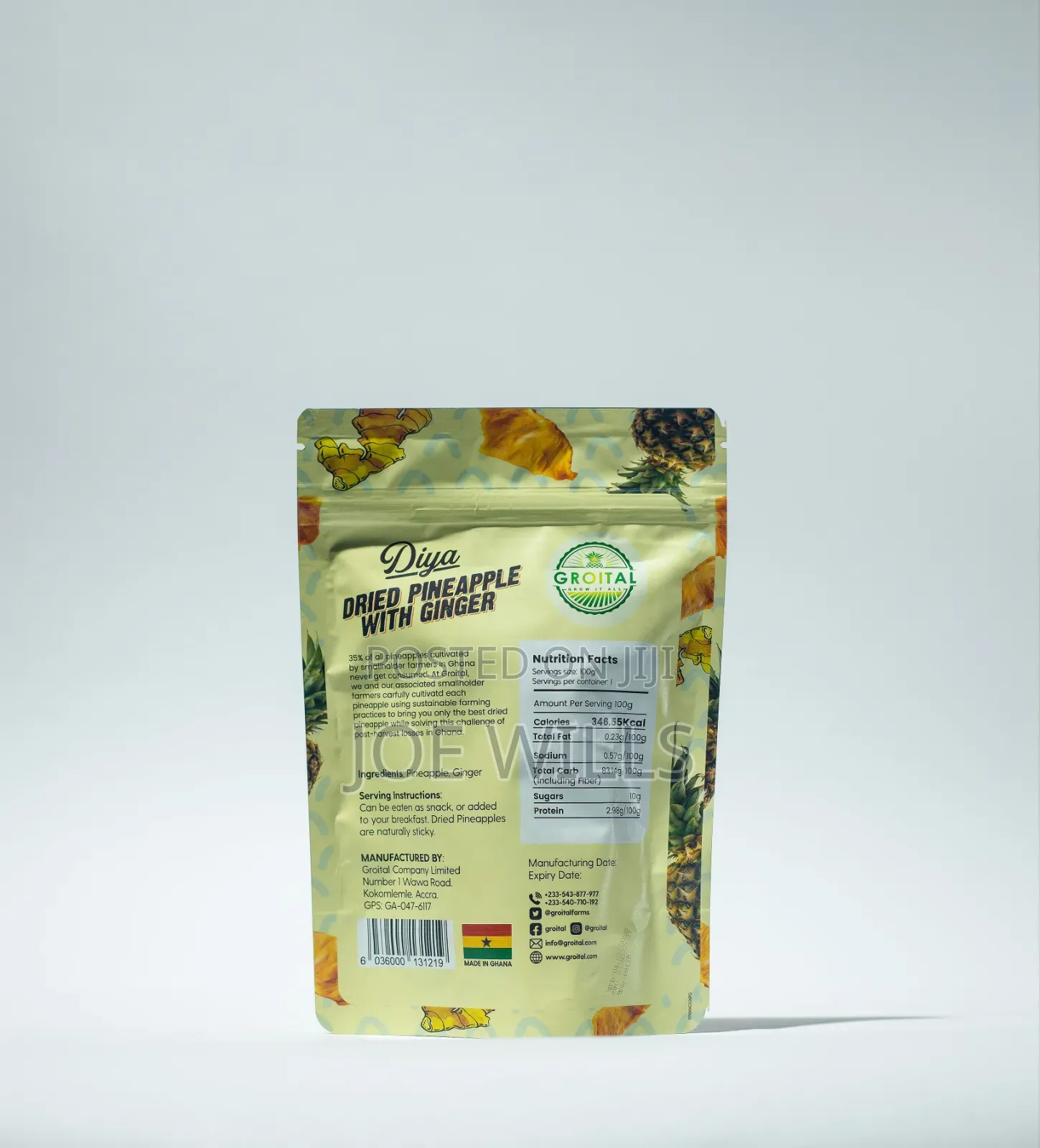 Dried Pineapple With Ginger