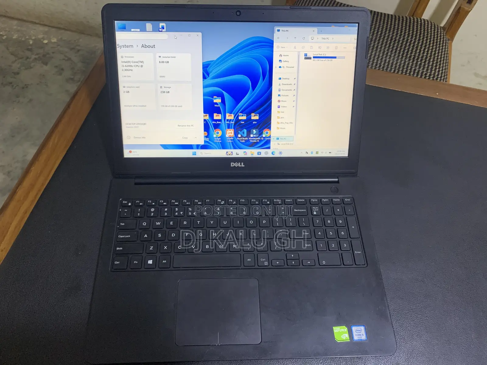 Laptop Dell Inspiron 5558 8GB Intel Core i5 SSD 256GB
