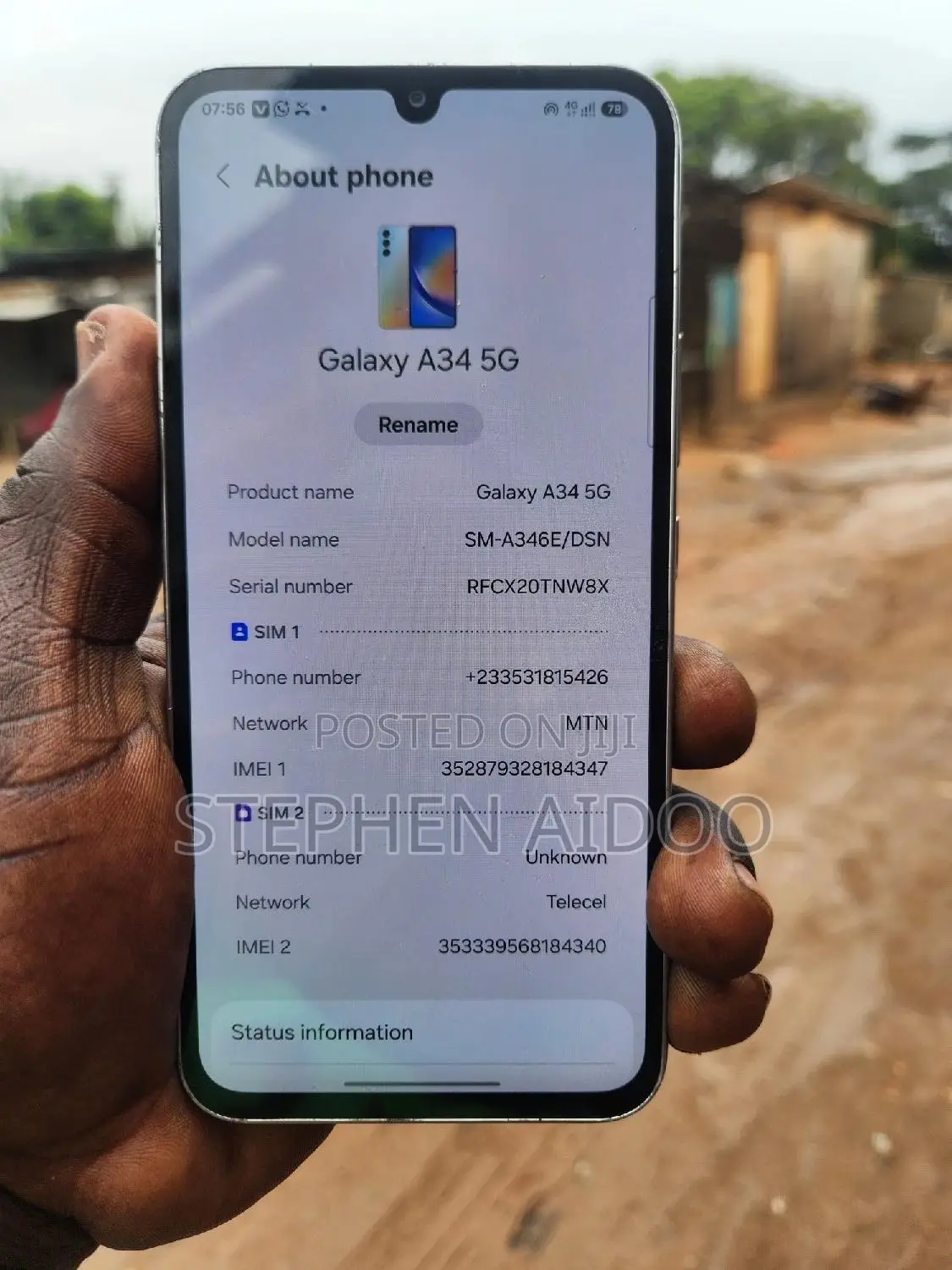 Samsung Galaxy A34 5G 128 GB Gold