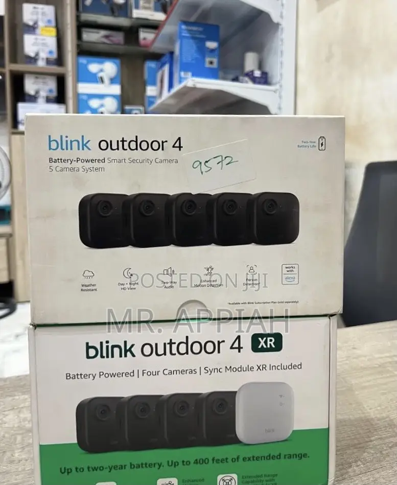 Super Classic Blink Outdoor 4 Wireless Security Cameras(1080p Hd)Black