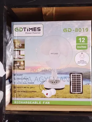 12" Rechargeable Fan