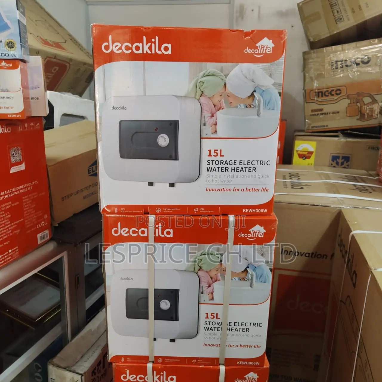 Topmost Quality 15L Storage Electric 1500W Water Heater From Decakila