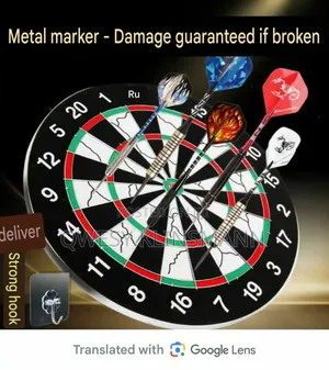 Double-Sided Dartboard, 17-Inch Large Dartboard