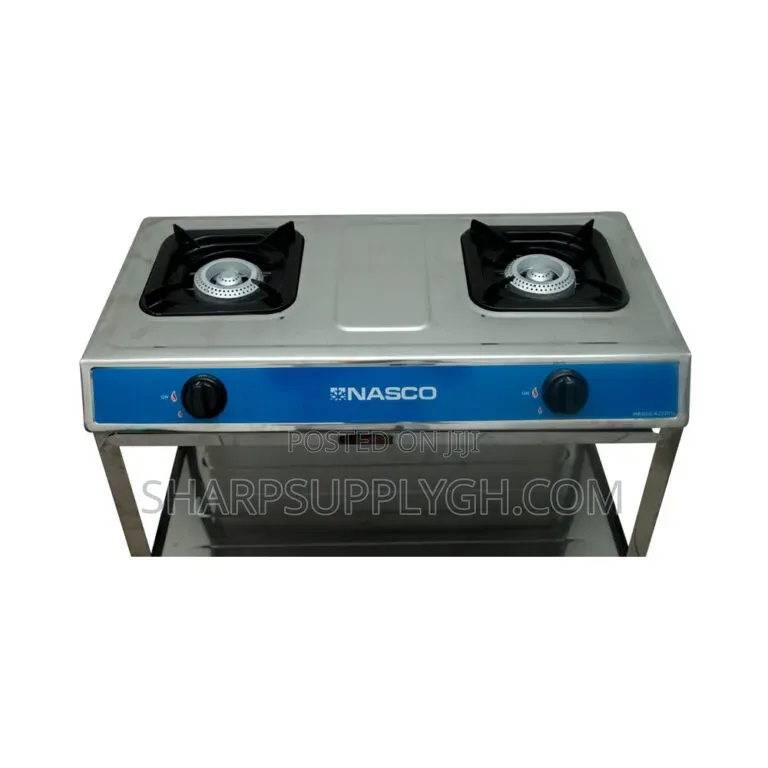 Nasco 2 Burner Gas Stove With Shelves