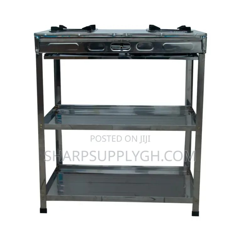 Nasco 2 Burner Gas Stove With Shelves