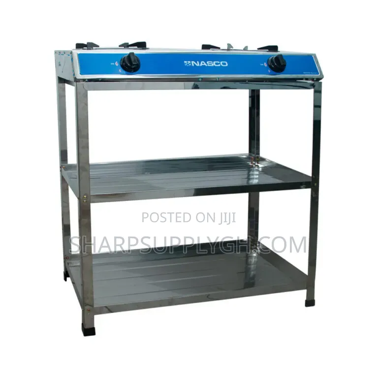 Nasco 2 Burner Gas Stove With Shelves