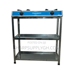 Nasco 2 Burner Gas Stove With Shelves