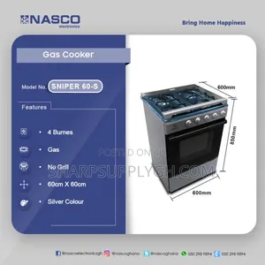 Nasco 4 Burner Gas Cooker With Grill