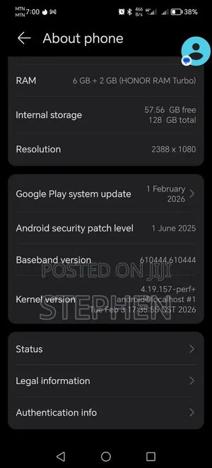 Honor X8b 128 GB Black