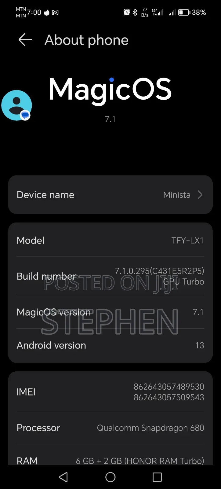 Honor X8b 128 GB Black