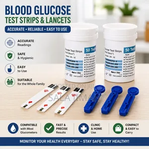 50 Blood Glucose Test Strips With Lancets – Fast Accurate