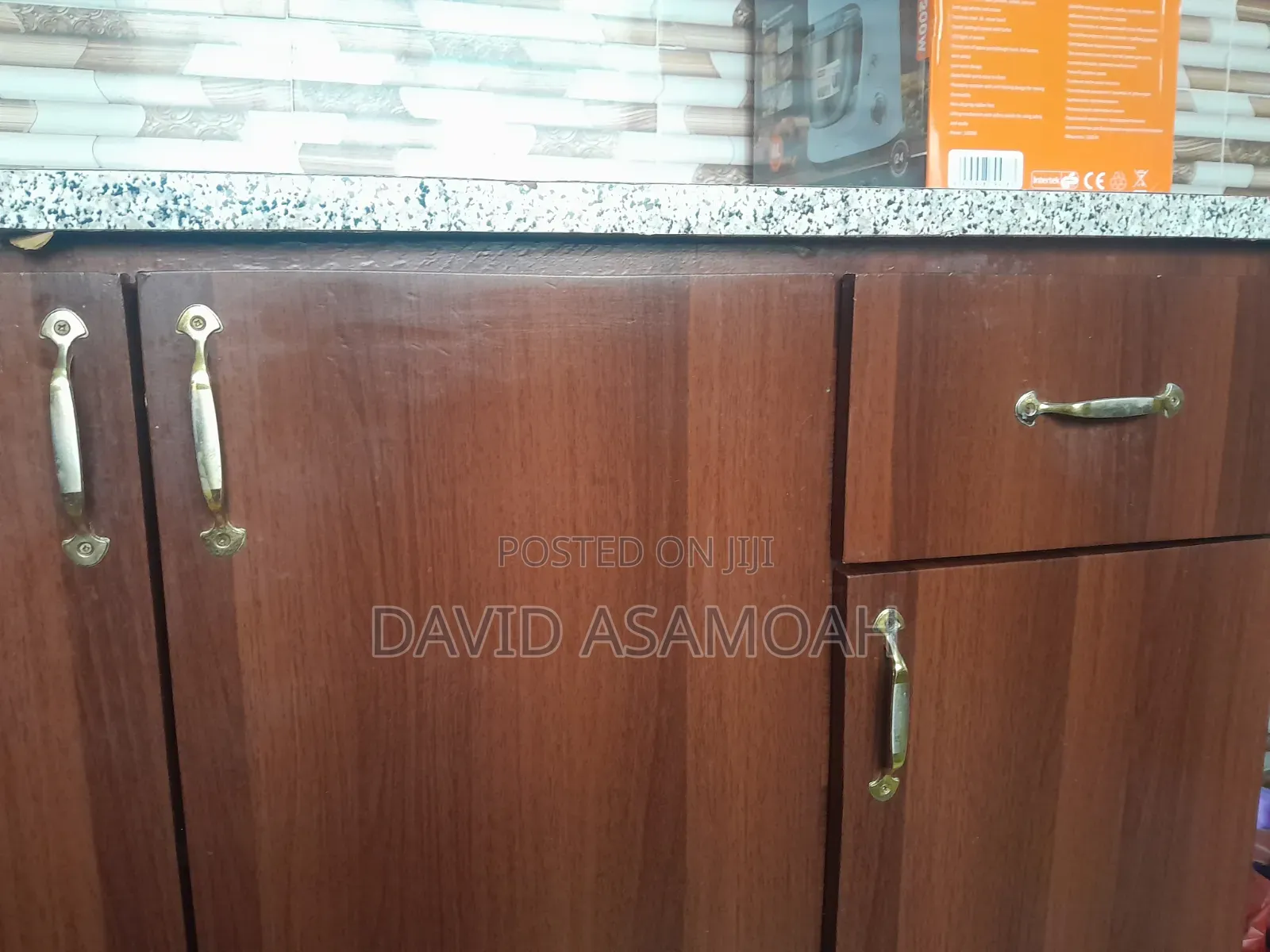 Modern Kitchen Storage Cabinet With Granite Top – Strong Spacious