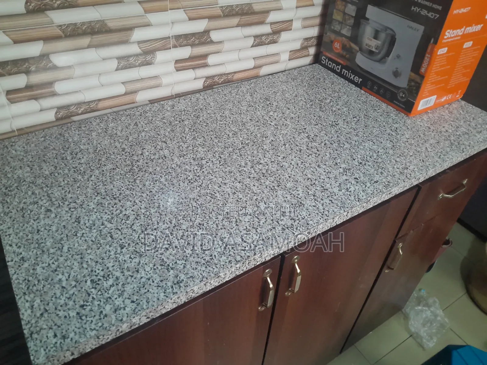 Modern Kitchen Storage Cabinet With Granite Top – Strong Spacious