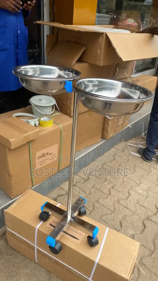 Ingot Double Standing Bowl With Stand