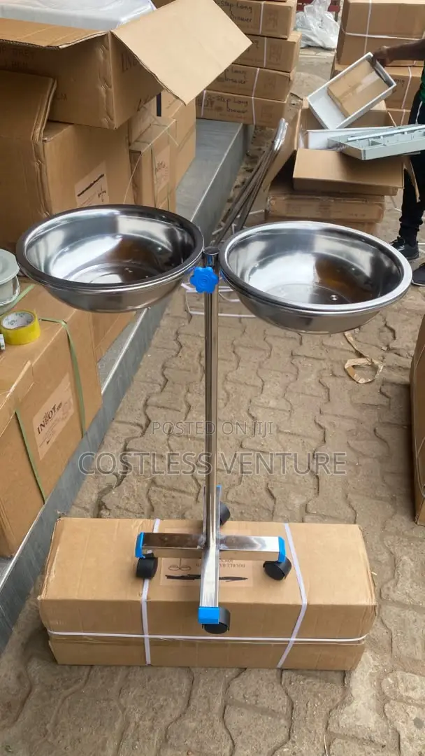 Ingot Double Standing Bowl With Stand