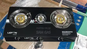 Glass 3 Burner Automatic Stove