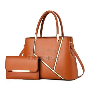 Women's High-Quality Handbags 2 in 1 Brown Colours