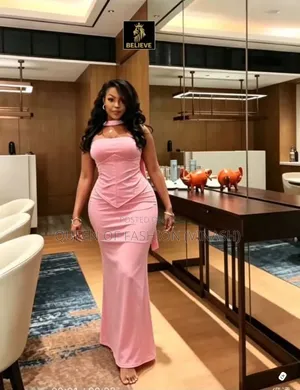 Luxury Pink Corset Body Con Maxi