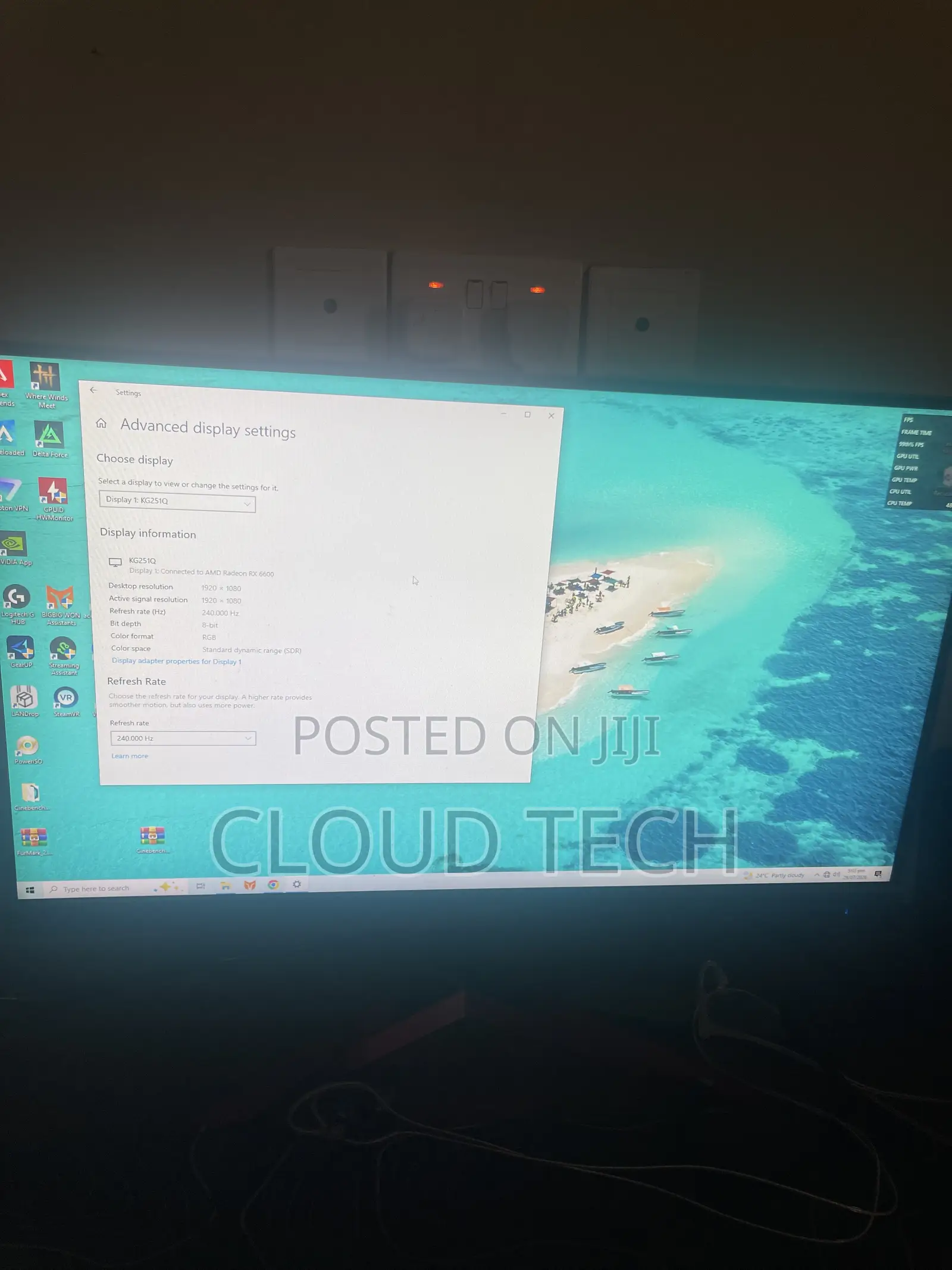 240hz 24 Inch Thin Bezel Acer Gaming Monitor