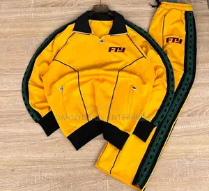 Premium FLY Men’s Tracksuit – Yellow Black
