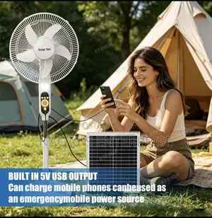 Solar /Electric Rechargeable Fan