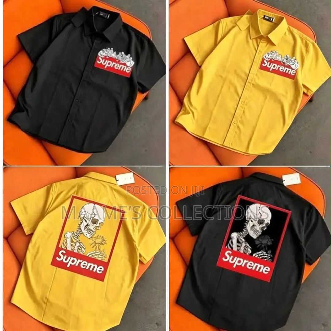 Men’s Graphic Short Sleeve Button-Up Shirt
