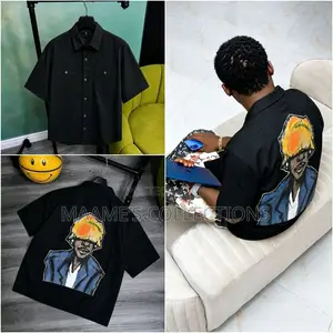 Men’s Graphic Short Sleeve Button-Up Shirt